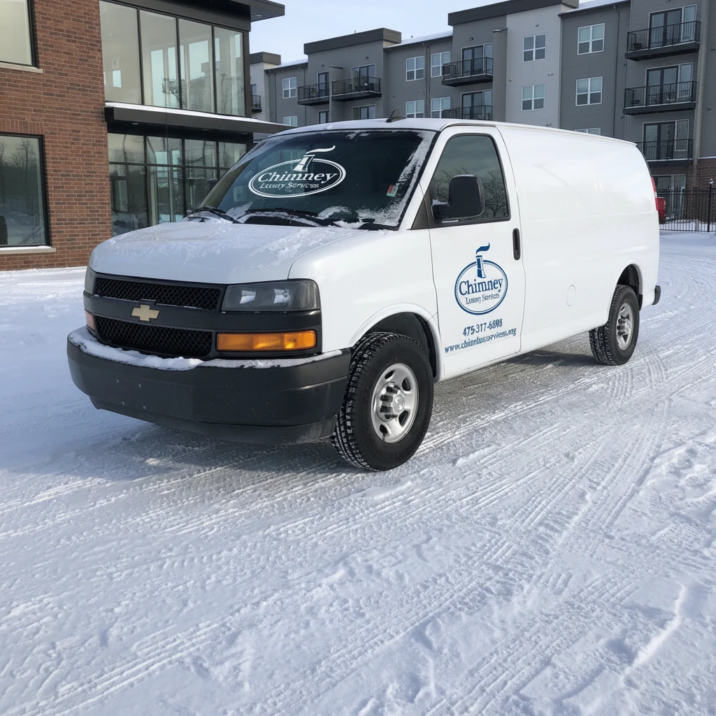 Chimney Luxury Services branded service truck ready for calls in New Haven, CT